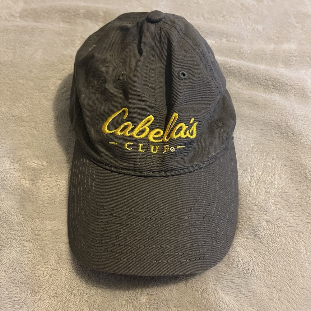 Cabela's Cap Men One Size Gray Hat Snapback Adjustable Hunting Outdoors Workwear